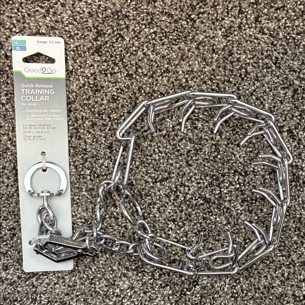 Training Collar for Dogs - Size L/XL, fits 30-75 lb dogs, Adjustable